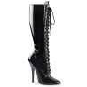 Devious DOMINA-2020 Patent Stiletto Heeled Boots