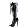 Devious DOMINA-2020 Patent Stiletto Heeled Boots