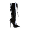 Devious DOMINA-2020 Patent Stiletto Heeled Boots