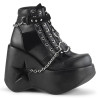 Demonia DYNAMITE-101 Black Vegan Leather Suede Sale