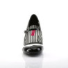 Pleaser Pink Label JENNA-06 White Black Patent Sale