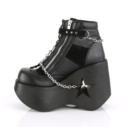 Demonia DYNAMITE-101 Black Vegan Leather Suede Sale