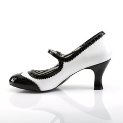 Pleaser Pink Label JENNA-06 White Black Patent Sale