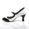 Pleaser Pink Label JENNA-06 White Black Patent Sale