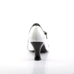Pleaser Pink Label JENNA-06 White Black Patent Sale