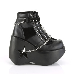 Demonia DYNAMITE-101 Black Vegan Leather Suede Sale