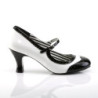 Pleaser Pink Label JENNA-06 White Black Patent Sale