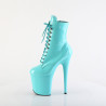 Pleaser FLAMINGO-1020 Baby Blue Patent Heeled Boots