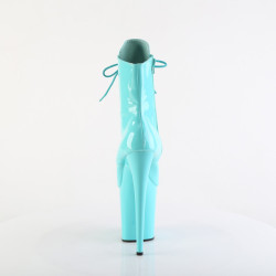 Pleaser FLAMINGO-1020 Baby Blue Patent Heeled Boots