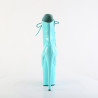 Pleaser FLAMINGO-1020 Baby Blue Patent Heeled Boots