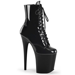 Pleaser FLAMINGO-1020 Black Patent Women Ankle Boots