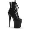 Pleaser FLAMINGO-1020 Black Patent Women Ankle Boots