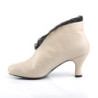 Pleaser Pink Label JENNA-105 Cream Vegan Leather Black