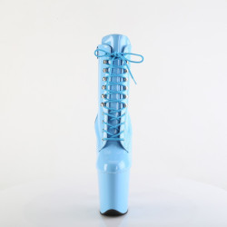 Pleaser FLAMINGO-1020 Baby Blue Patent Ankle Boots