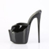 Pleaser JUBILANT-01 Black Stiletto Heeled Platform Mules