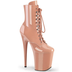 Pleaser FLAMINGO-1020 Blush Patent Women Ankle Boots
