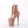 Pleaser FLAMINGO-1020 Blush Patent Women Ankle Boots