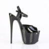 Pleaser JUBILANT-09 Black Stiletto Heeled Platform Sandals