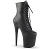 Pleaser FLAMINGO-1020 Black Vegan Leather Ankle Boots