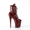 Pleaser FLAMINGO-1020 Burgundy Patent Ankle Boots