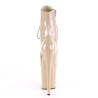 Pleaser FLAMINGO-1020 Nude Patent Women's Ankle Boots
