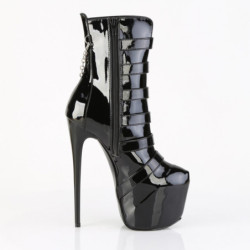 Pleaser JUBILANT-1015 Black Patent Women Ankle Boots