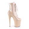 Pleaser FLAMINGO-1020 Nude Patent Women's Ankle Boots