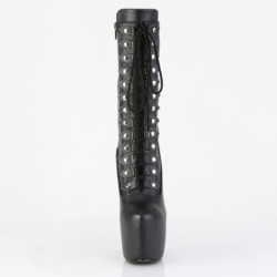 Pleaser JUBILANT-1048 Black Vegan Leather Ankle Boots