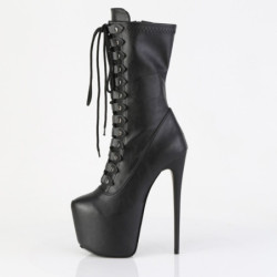 Pleaser JUBILANT-1048 Black Vegan Leather Ankle Boots