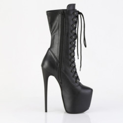 Pleaser JUBILANT-1048 Black Vegan Leather Ankle Boots