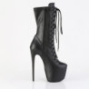 Pleaser JUBILANT-1048 Black Vegan Leather Ankle Boots