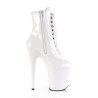 Pleaser FLAMINGO-1020 White Patent Women Ankle Boots