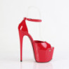 Pleaser JUBILANT-15 Red Stiletto Heeled D'Orsay Sandals