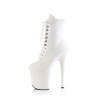 Pleaser FLAMINGO-1020 White Vegan Leather Ankle Boots