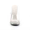 Fabulicious CHIC-01 Clear Steel Heeled Bridal Mules Women