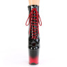 Pleaser FLAMINGO-1020BR-H Black Patent Black-Red Boots