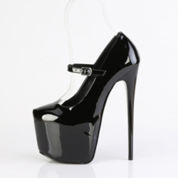 Pleaser JUBILANT-28 Black Stiletto Heeled Platform Pumps