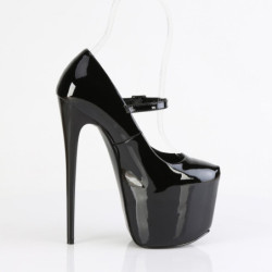 Pleaser JUBILANT-28 Black Stiletto Heeled Platform Pumps