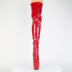 Pleaser JUBILANT-3000 Red Heeled Overknee Boots