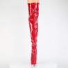 Pleaser JUBILANT-3000 Red Heeled Overknee Boots