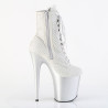 Pleaser FLAMINGO-1020RM Silver Vegan Sude Strass Mesh