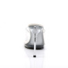 Fabulicious CHIC-01 Clear Steel Heeled Bridal Mules Women