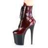 Pleaser FLAMINGO-1020SP Red Snake Print Patent Black