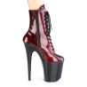 Pleaser FLAMINGO-1020SP Red Snake Print Patent Black