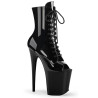 Pleaser FLAMINGO-1021 Black Patent Women Ankle Boots