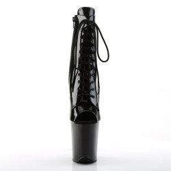 Pleaser FLAMINGO-1021 Black Patent Women Ankle Boots