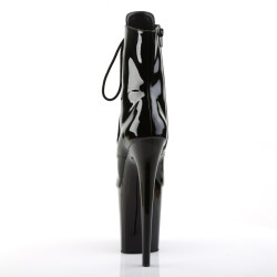 Pleaser FLAMINGO-1021 Black Patent Women Ankle Boots
