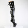 Pleaser JUBILANT-3007 Patent Heeled Overknee Boots
