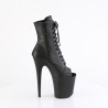 Pleaser FLAMINGO-1021 Black Vegan Leather Ankle Boots