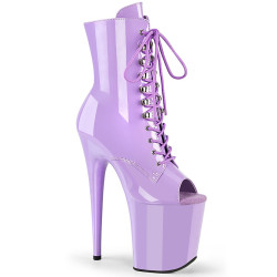 Pleaser FLAMINGO-1021 Lavender Patent Ankle Boots